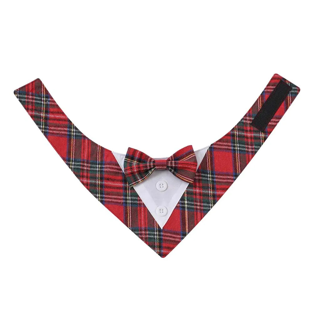 Sucado Handsome Wedding Pet Dog Bandana Elegant Suit Bowtie Luxury Triangular Scarf Collar Engagement Party Gifts Accessories