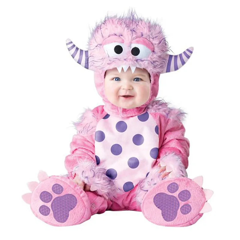 New Arrival High Quality Baby Boys Girls Halloween Dinosaur Costume Romper Kids Clothing Set Toddler Co-splay Triceratops