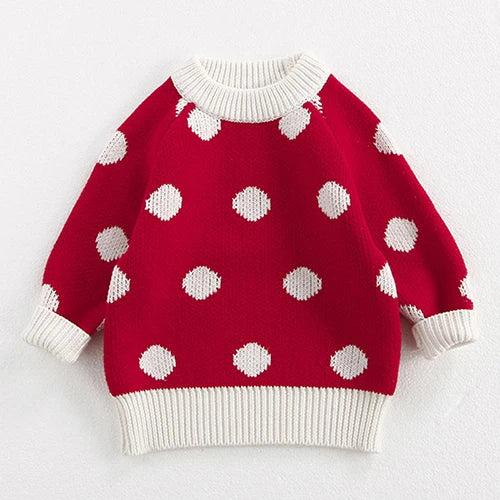 2024 New Autumn Winter Children Knitted Clothes Suit Long Sleeved Knitted Pullover+Jumpsuit Newborn Baby Boys Girls Clothing Set