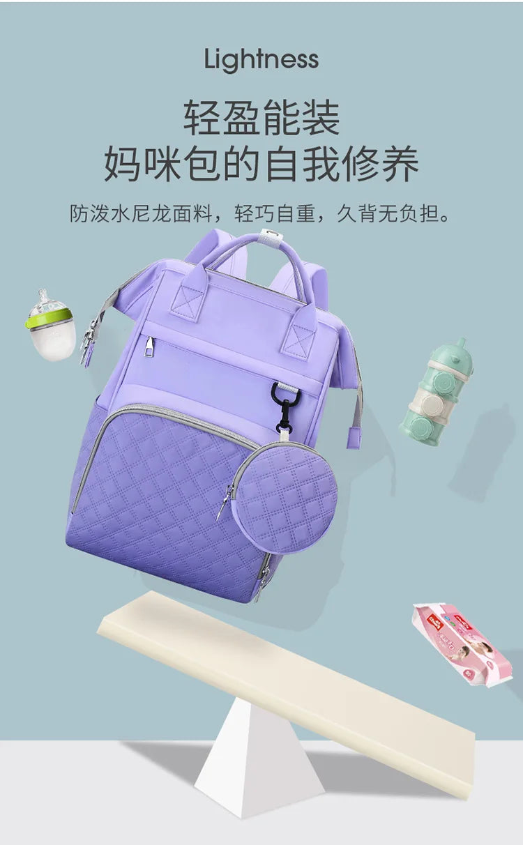Diaper Bag Backpack Baby Essentials Travel Tote Multifunction Waterproof with Changing Station Pad Stroller Straps Big for Mommy