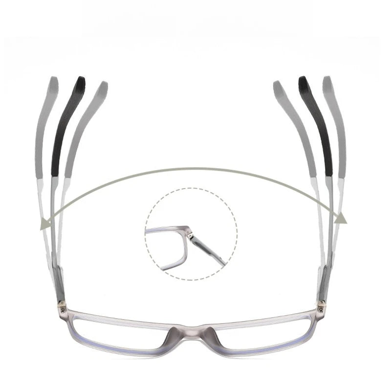 New Multifocal Photochromic Reading Glasses Unisex Ultra-Lightweight TR90 Bifocal Presbyopia Eyewear with Plus Diopter 0 To +4.0