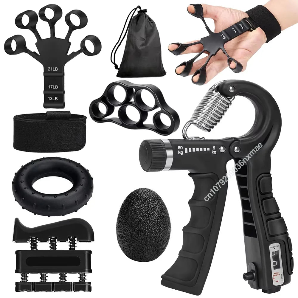 5-60Kg Adjustable Heavy Hand Gripper Fitness Hand Exerciser Grip Wrist Training Finger Gripper Hand Strengthener for Patient