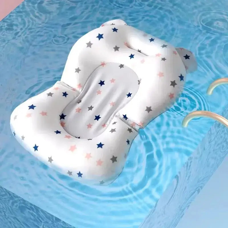 Baby Shower Bath Tub Pad Non-Slip Newborn Bathtub Mat Safety Nursing Foldable Support Comfort Body Cushion Mat Pillow Cartoon