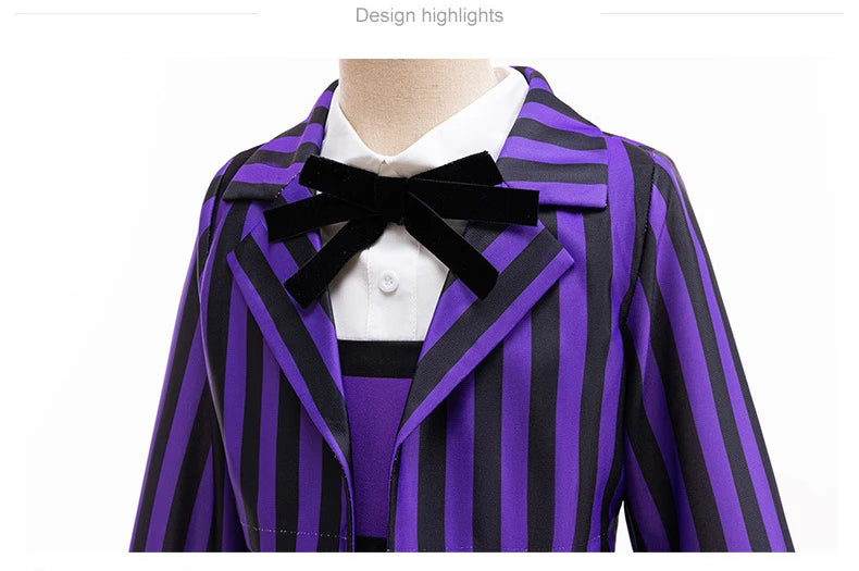Halloween Girls Princess Dress Movie Cosplay Long Sleeves Fashion Girls Dress Party Performance Costumes 4-12 Years Kids Clothes