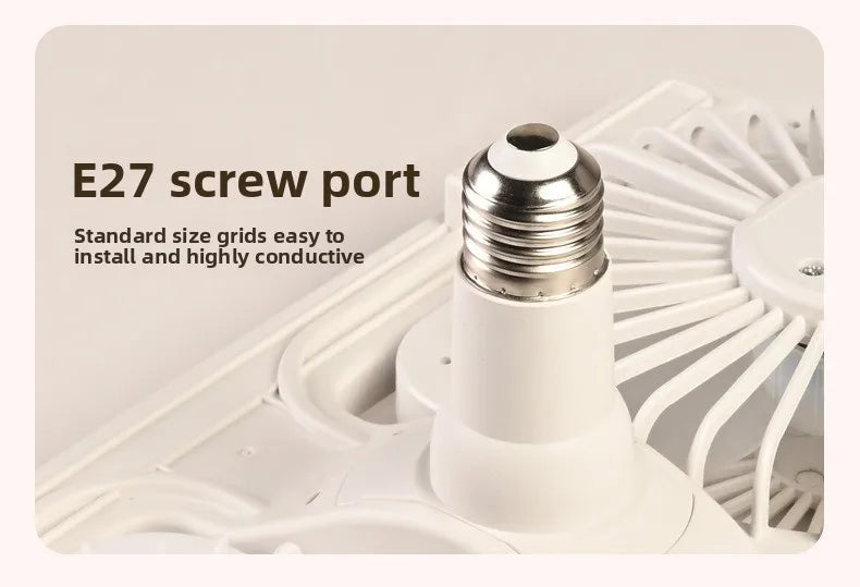 E27 LED Fan Light with Remote Dimming Speed Control Dual Head Silent Fan for Kitchen Bathroom Air Circulation Ceiling Lamp Bulb
