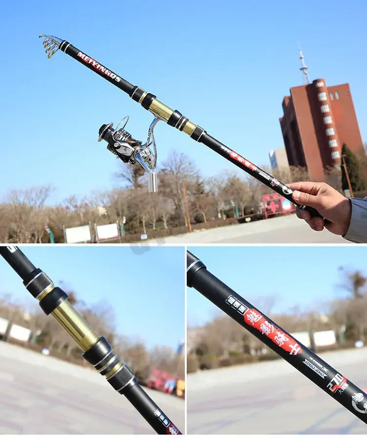 Telescopic Portable High-Quality Fishing Rod 2.1M,2.4M,2.7M,3.6M,3.9M,4.5M Travel Sea Boat Rock Fishing Rod Carp Fishing Gear