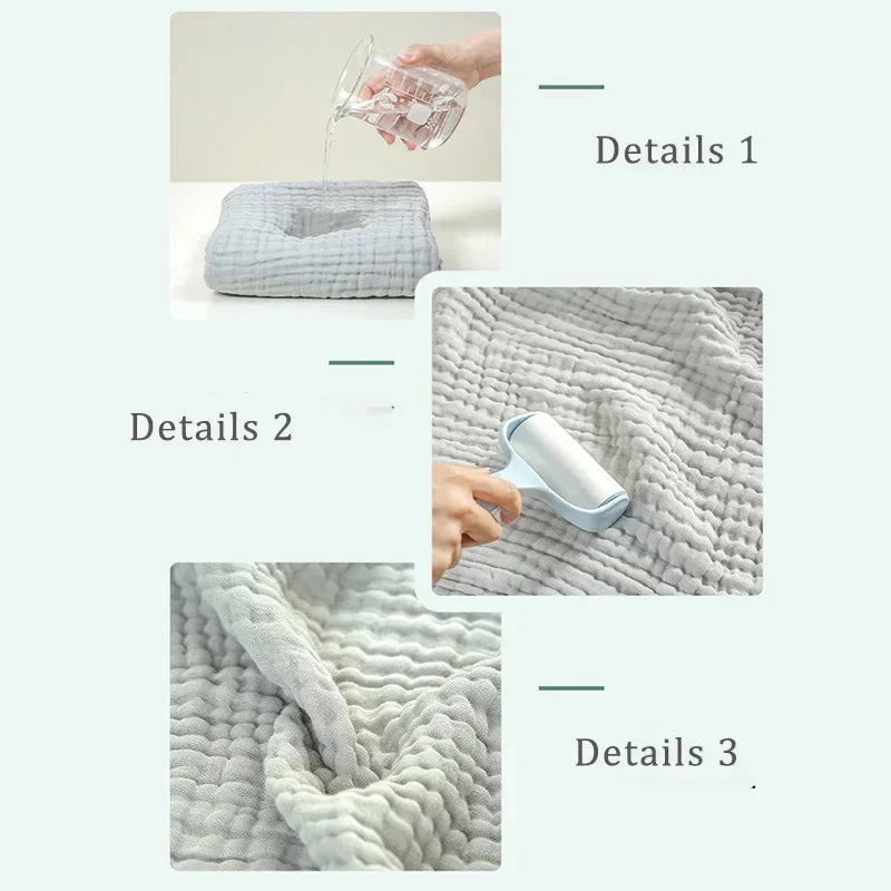 6 Layers Baby Bath Towel Kids Swaddle Wrap Bedding Pure Cotton Bubble Muslin Blanket Infant Gauze Receiving Blanket 105*105cm