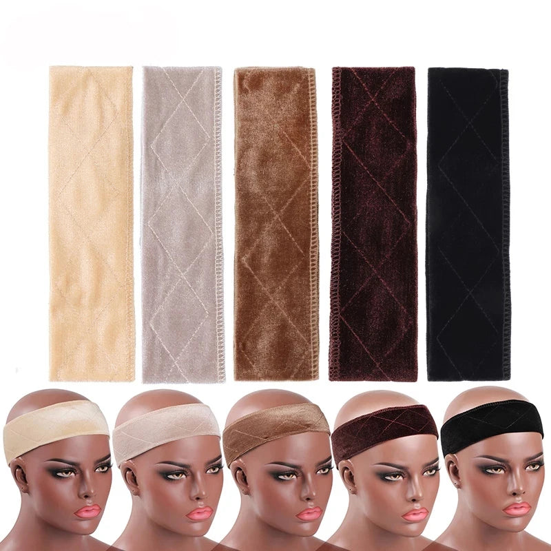 Wholesale Wig Grip Band For Fixed Wigs No Slip Wig Grip Headband With Adjustable Elastic Band Soft Velvet Wig Band