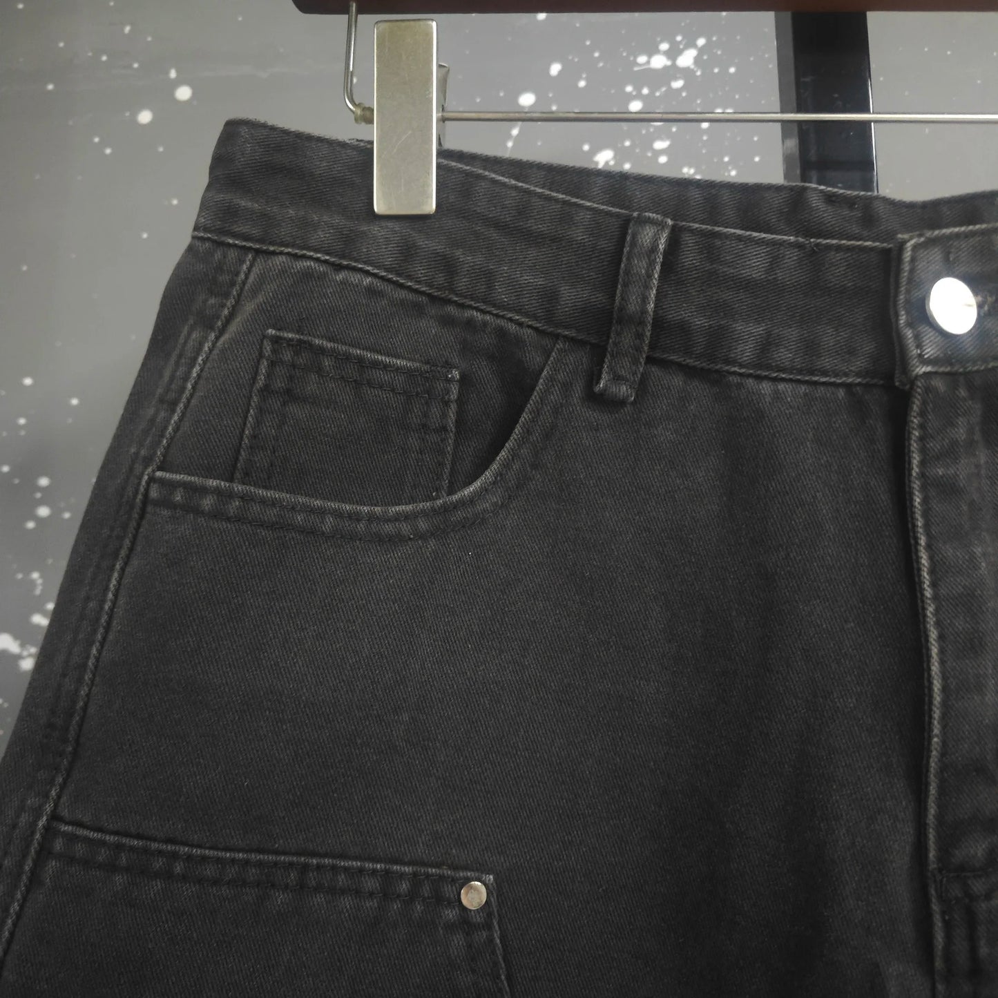 IEFB Workwear Men's Denim Shorts Multi Pocket Wide Leg Baggy Fit Casual Summer Streetwear Casual Cargo Jeans 9X2957