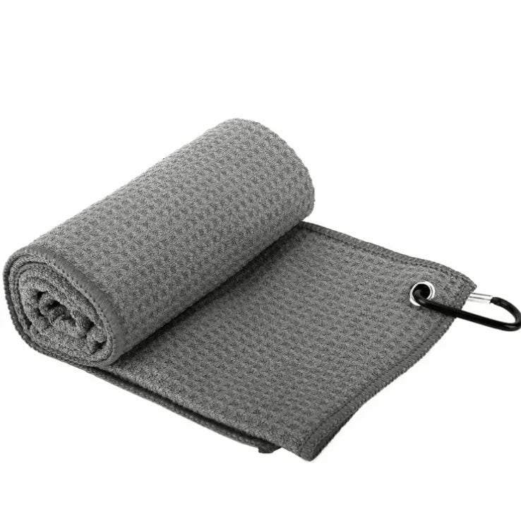 Golf Towel Microfiber Fabric For Golf Lovers Soft Absorbent Golf Club Cleaner Rag Clip Golf Accessories Golf Club Cleaning Towel