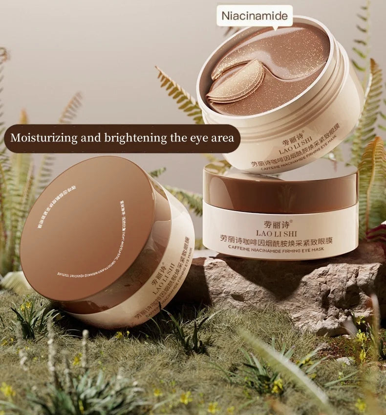 Caffeine Nicotinamide Radiant Firming Eye Masks Relieves Eye Pressure Moisturizes Firms Anti Dark Circles Wrinkles Eye Skin Care