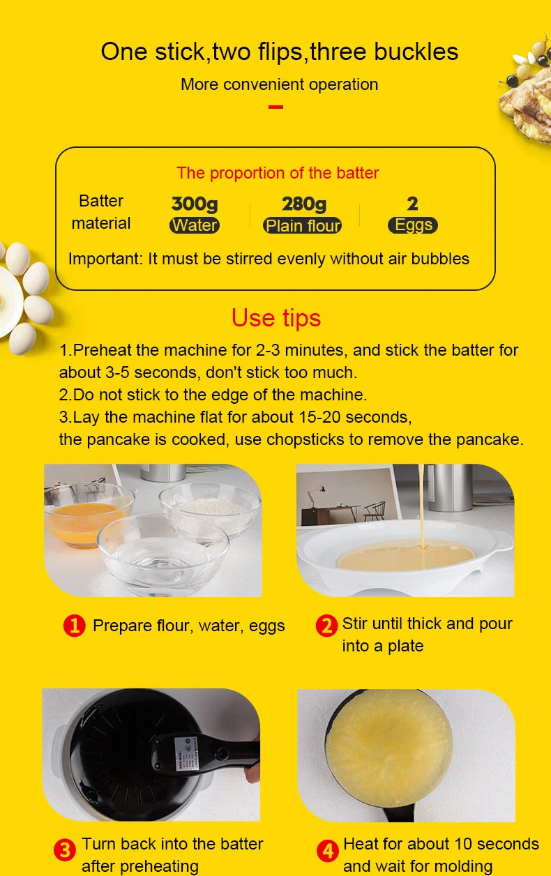 110V/220V Electric Crepe Maker Pie Baking Pan Non-stick Pancake Cooking Machine Chinese Spring Roll Pizza Griddle Cooker EU US