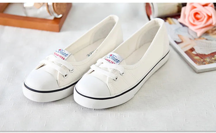 Women Shoes Female Flats Breathable Ladies Casual Canvas Shallow Sports Shoes Women's Sneakers Fashion Comfortable Sneakers