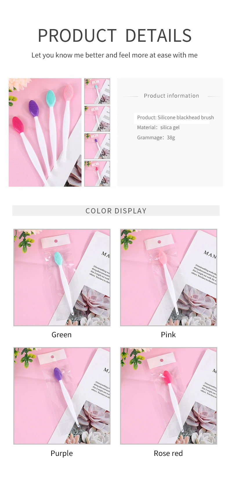 5 Pcs Lip Scrub Brush Silicone Brush Tool Double Sided Mini Exfoliating Brush Exfoliating Lip Brush Lip Scrub Tool for Dark Lips