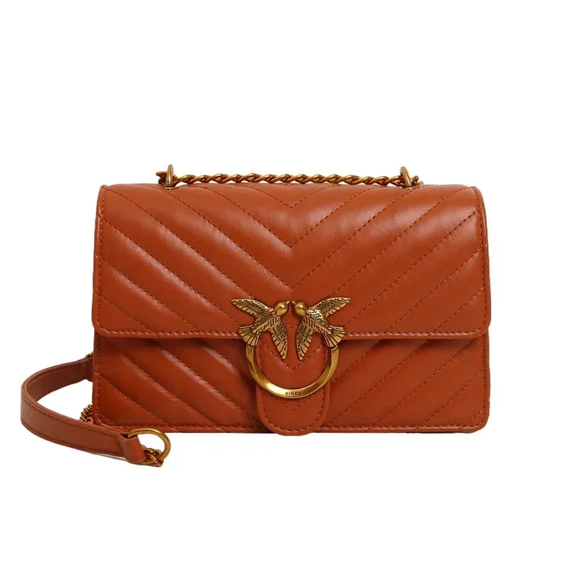 2026 high-end luxury women's handbag elegant leather handbag fashionable crossbody bag retro shoulder bag