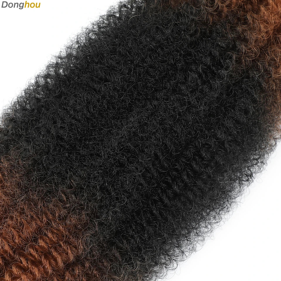 Donghou Ombre Blonde Ginger Afro Twist Hair 350 1B 30 27 613 Bug Colors Springy Twist Braiding Hair for Soft Locs Marley Braids