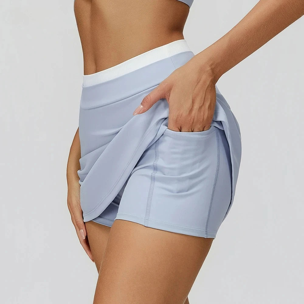 High Waist Sports Short Skirt Lined Shorts Fitness Yoga Quick Dry Running Workout Sport Skirts Tennis Skirt Golf Wear for Women
