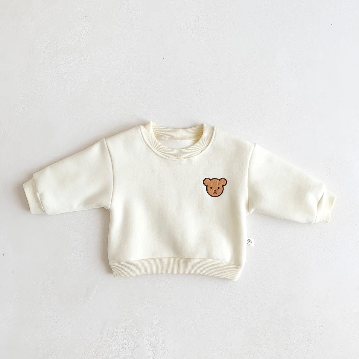 Children's Winter Round Neck 4 Color Korean Style Sweatshirt Children's Clothing Baby fleece-lined Boys and Girls Baby fleece-li