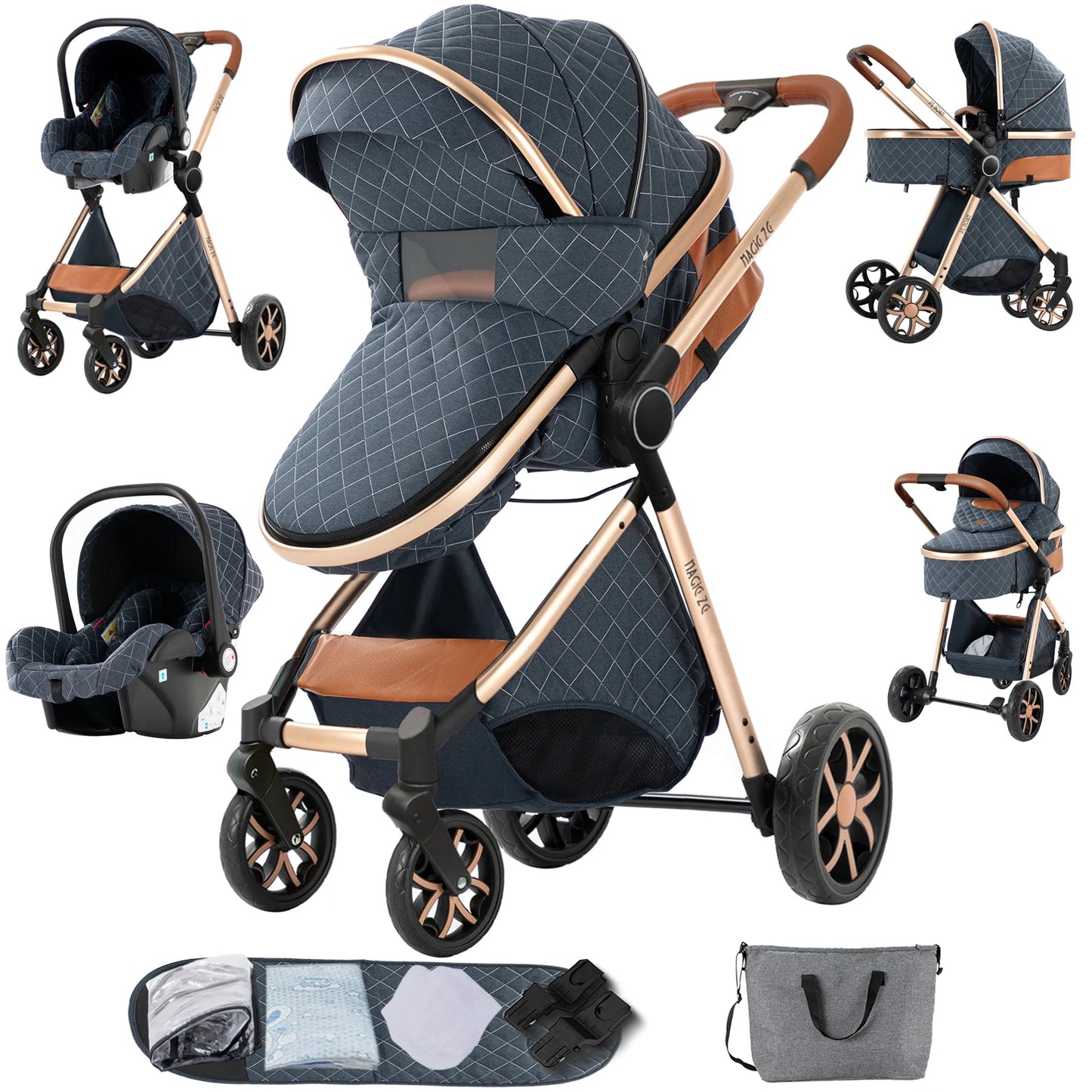 Baby Cars Stroller 3 in 1 Baby Stroller Baby Carriage lightweight baby strollers for baby travel system Baby car seat newborns