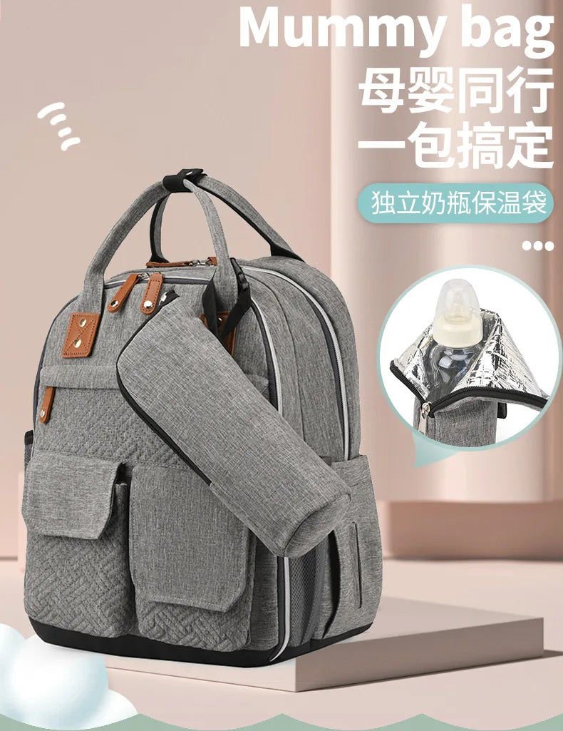 Diaper Bag Backpack for Stroller Waterproof Mummy Large Capacity Outdoor Travel Nappy Maternity Bag with Portable Changing Pad