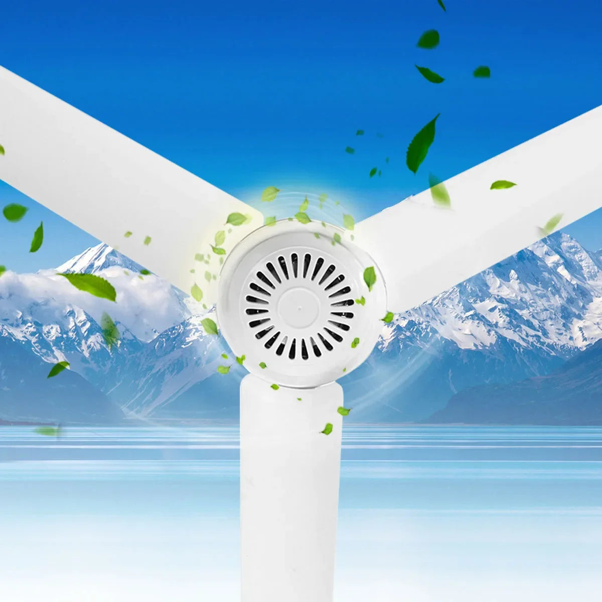 12V 6W Solar Ceiling Fan Environmental-friendly Solar Powered Cooling Fans Small Air Conditioning Appliances Portable Ac