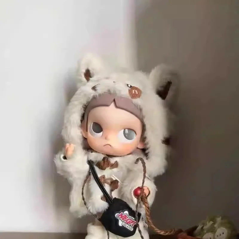 For Cool Gazi Sister Zsiga1/8 Baby Dress Velvet Little Tiger Set Cute Cartoon Doll Dress Up Dolls Clothes Dolls Accessories