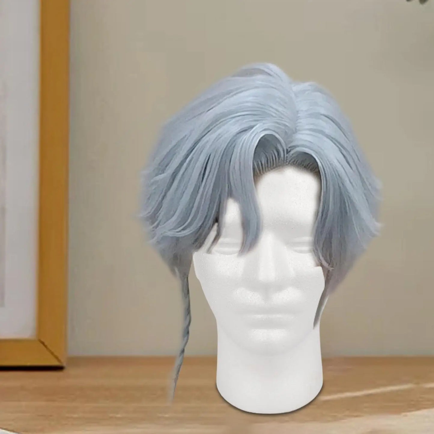 Male Mannequin Head Round Base Lightweight Foam Wigs Head Model and Display Hair, Hats and Hairpieces for Glasses Headset Wigs