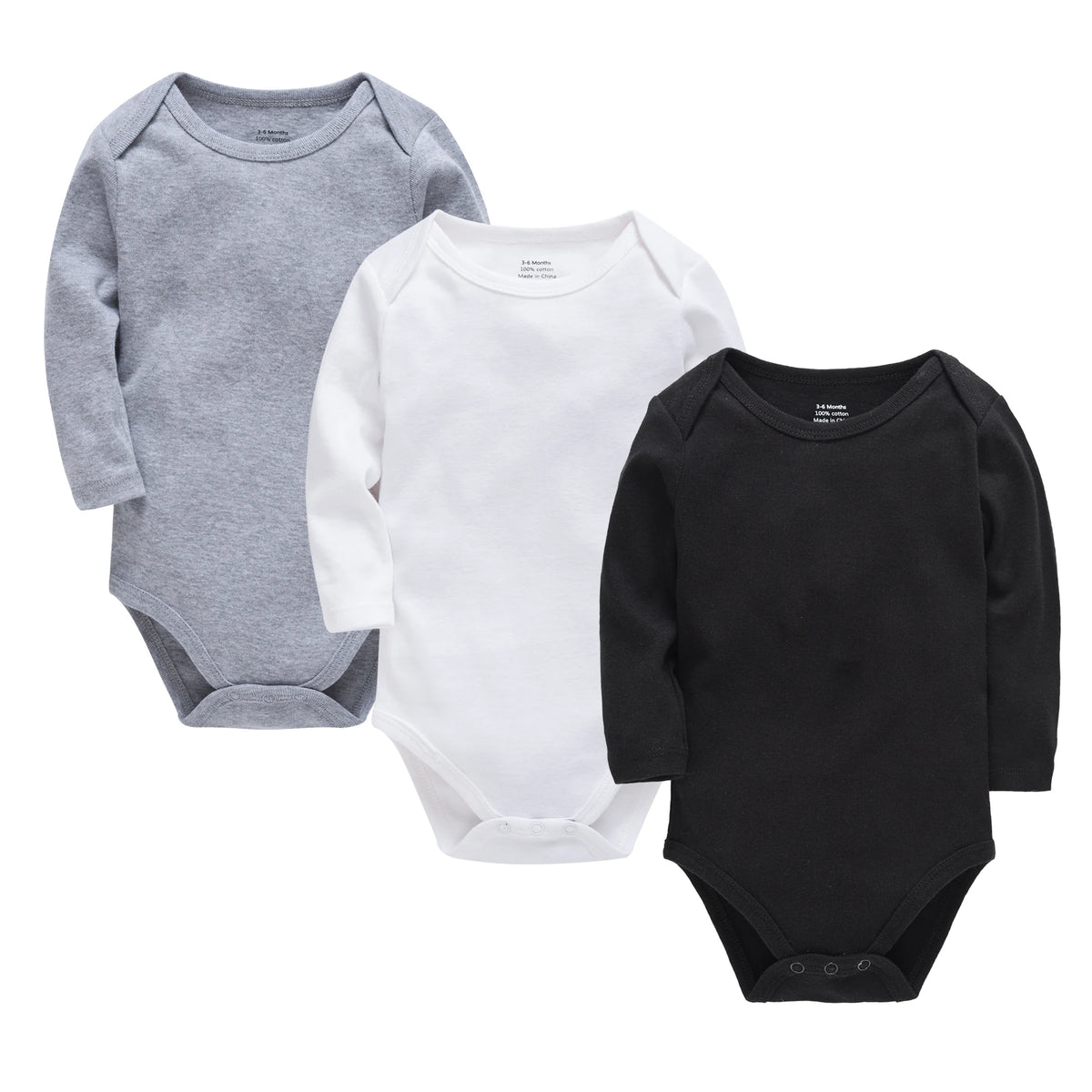 Honeyzone 3PCS Black Baby Boy Clothes Sets Long Sleeve Bodysuit Cotton Soft Jumpsuits Underwear Newborn Loungewear Infant Outfit