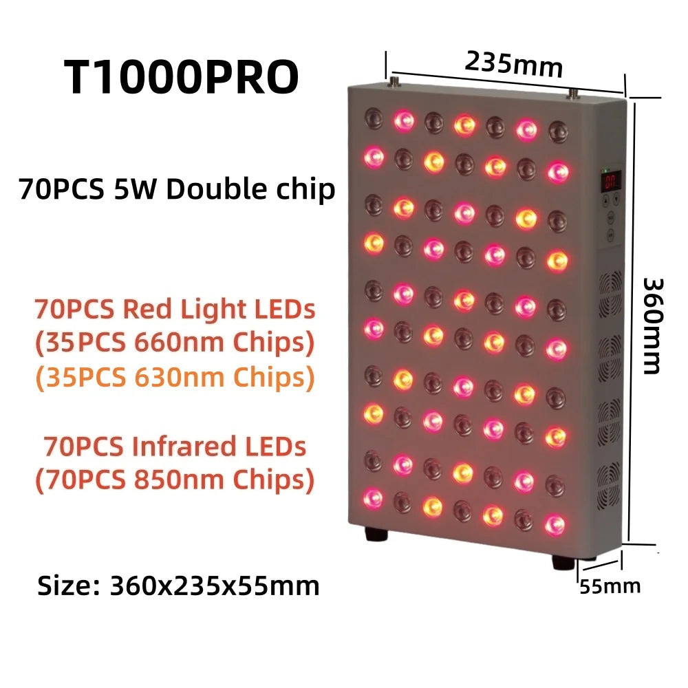 660nm 850nm Dual Chips Timing Led Red Light Therapy Panel Lamp Near Infrared Therapy Light LED Beauty Devices for Face and Body