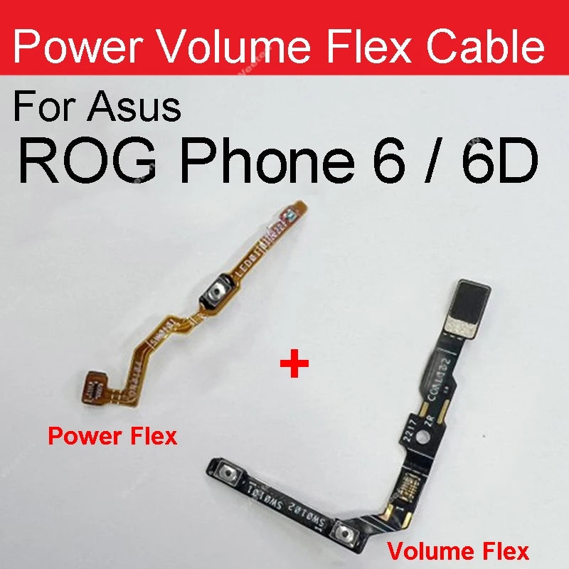 Power Volume Button Flex Cable For Asus ROG Phone 6 ZS630KL Rog 6D 6Pro On Off Power Volume Side Keys Flex Ribbon Parts