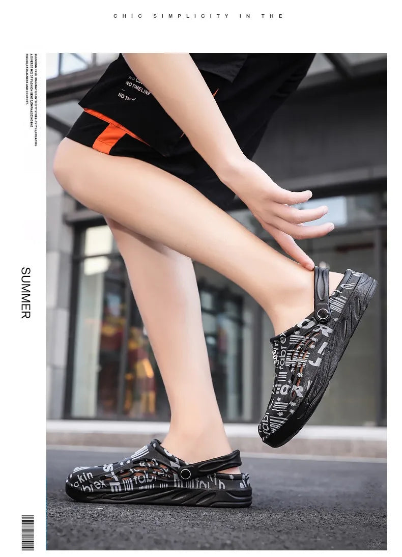 Plus Size 49 Mens Clogs Sandals Beach Slippers Summer Garden Shoes Men and Women Outdoor Leisure Slides Clogs Soft Sandals