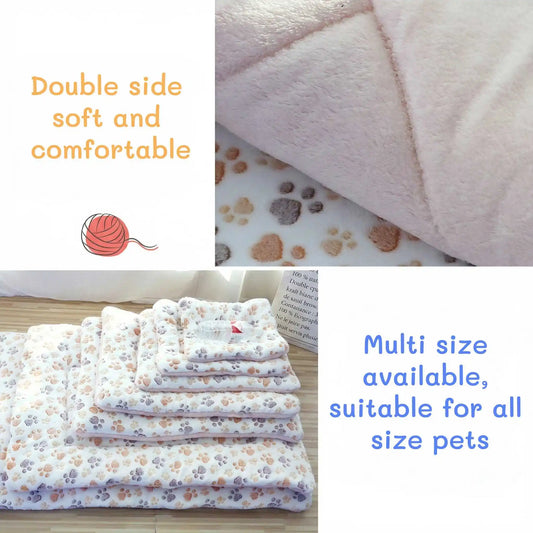 Durable Pet Blanket Plush Dog Sleeping Bed Mats Washable Cat Portable Sofa home travel suitable Warm Soft Flannel relax Towel