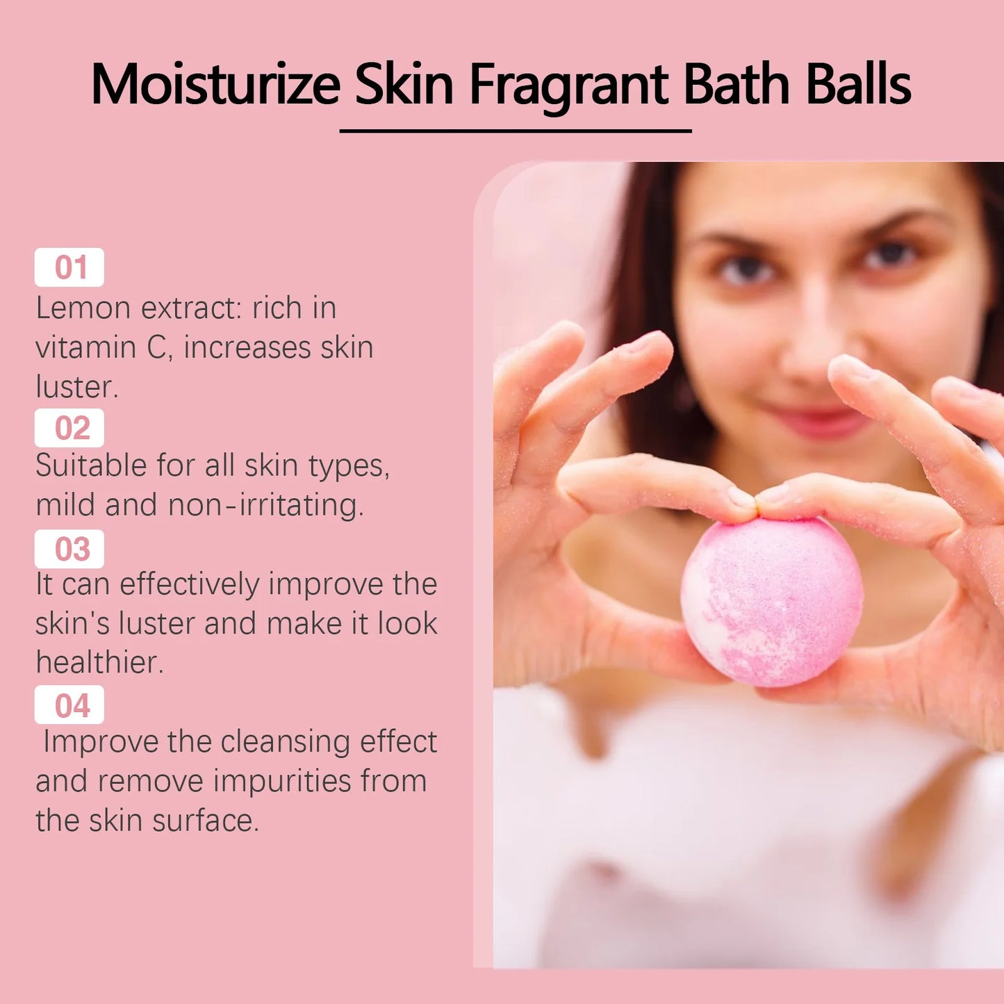 Moisturize Skin Fragrant Bath Balls Set Handmade Natural Bath Bomb Men Women Soothing Exfoliate Floating Bubble Self Care Gifts