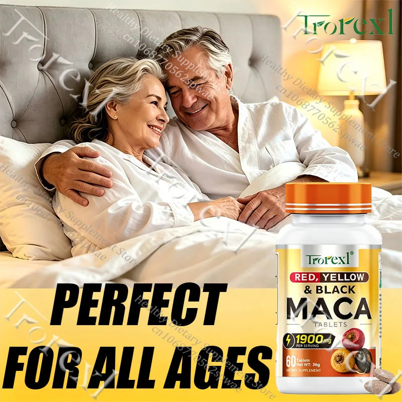 Male-Specific Enhancing Tablets - Premium Tri-Color Maca Root Blend, Self-Confidence Restoration, Stabilize Daily Stamina