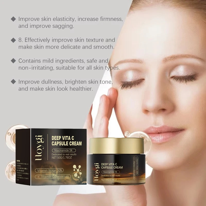 Deep Vita C Capsule Cream Collagen Face Moisturizer Anti Aging Gel Firming Repairing Fade lines Hydrating Skin Care Products