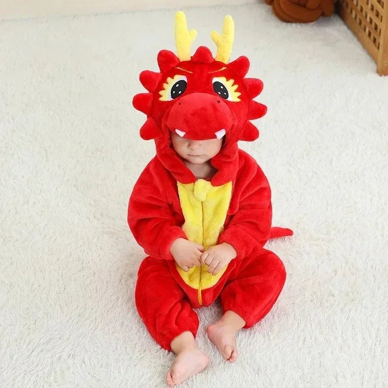 Newborn Baby Deer Animal Cartoon Romper Clothes Girls Pajamas Long Sleeve Hooded Onesies Infant Boys Costumes For Christmas