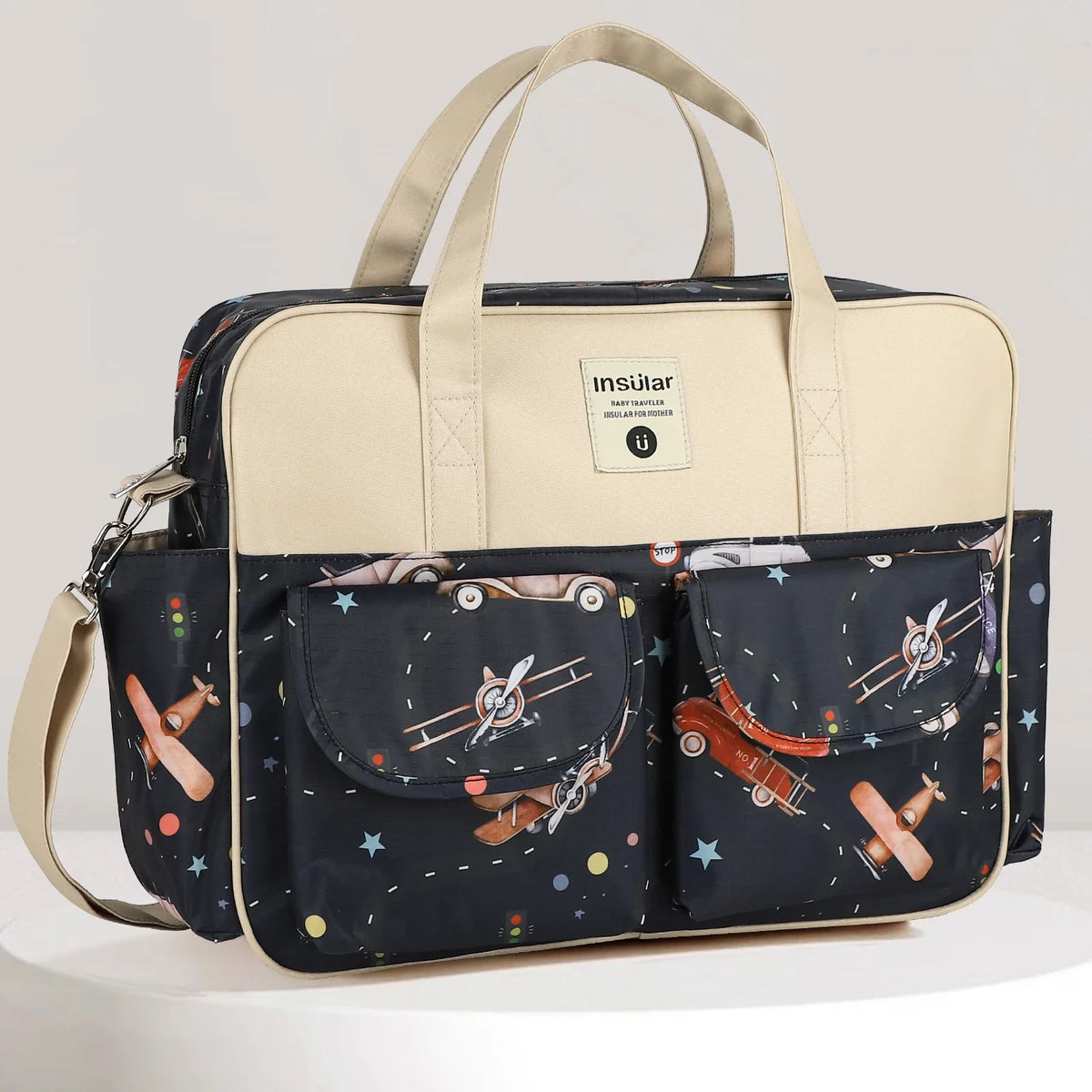Fashion Mommy Bag Oxford Fabric Go out Cartoon Waterproof Travel Tote Multifunctional Women Handbag Shoulder Bag Large Capacity