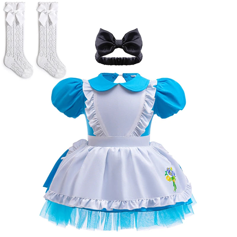 Fairy Todder Baby Girl Alice Rapunzel Moana Belle Mermaid Sofia Princess Romper Halloween Newborn Birthday Party Onesie Jumpsuit