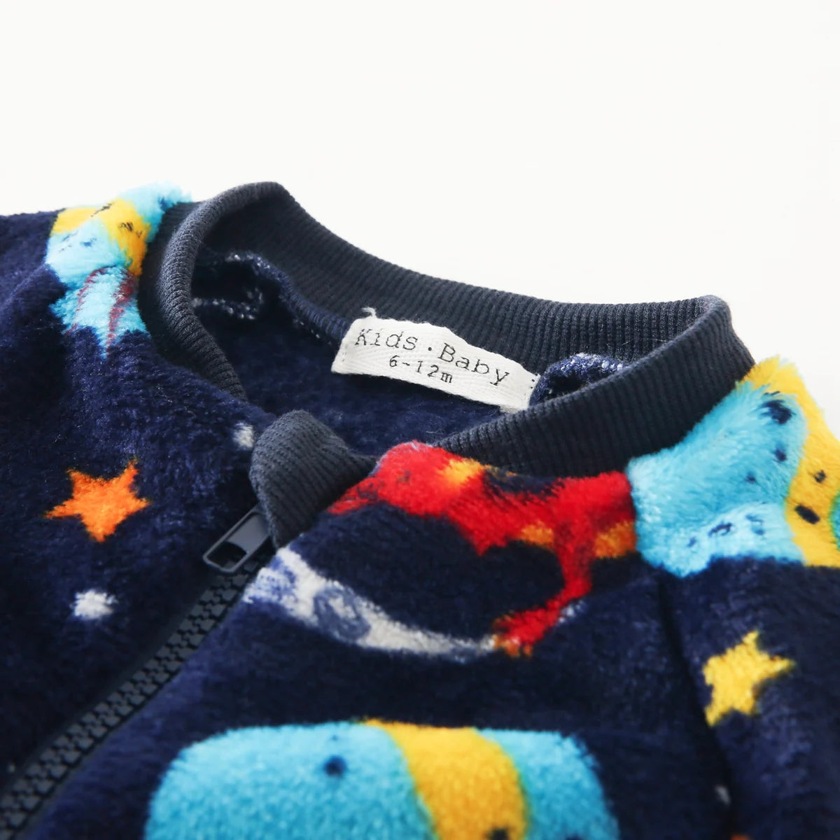 Sanlutoz Cute Fleece Winter Baby Rompers Clothing Zipper Long Sleeve Toddler Cartoon Jumpsuits Warm Cozy