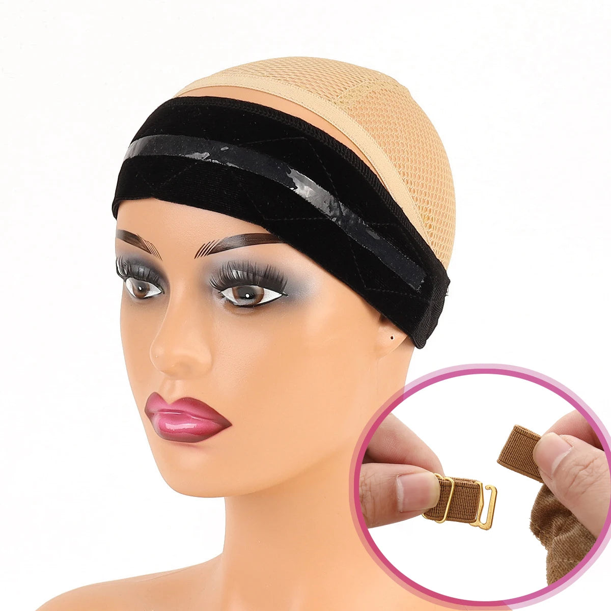 Wholesale Wig Grip Band For Fixed Wigs No Slip Wig Grip Headband With Adjustable Elastic Band Soft Velvet Wig Band