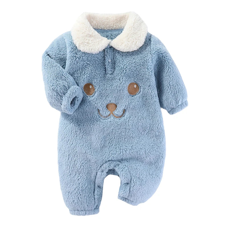 Newborn Baby Bodysuit New Autumn Winter Infant Jacket for Boy Flannel Onesies for Girls Soft Bebe Romper Baby Clothes 0-12 Month