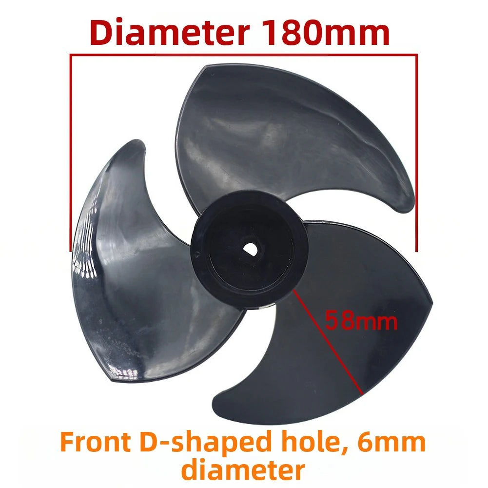 D hole Air Circulation Fan Blade for Turbo Floor Fan Replacement PVC 3-Blade Design Compatible with Standard Turbine Fans