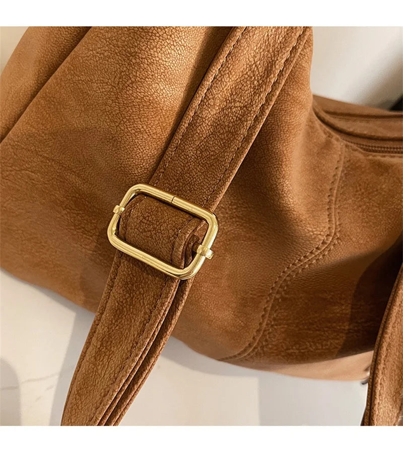 Fashion Soft PU Leather Tote Bags for Women Trend Female Simple Large High Capacity Shoulder Women Handbags Messenger Bags