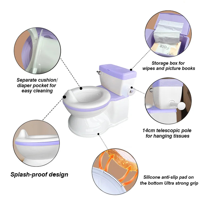 Baby Potty Training Toilet Seat，Baby Potty Toilet Seat Realistic Potty Training Seat With Sticker