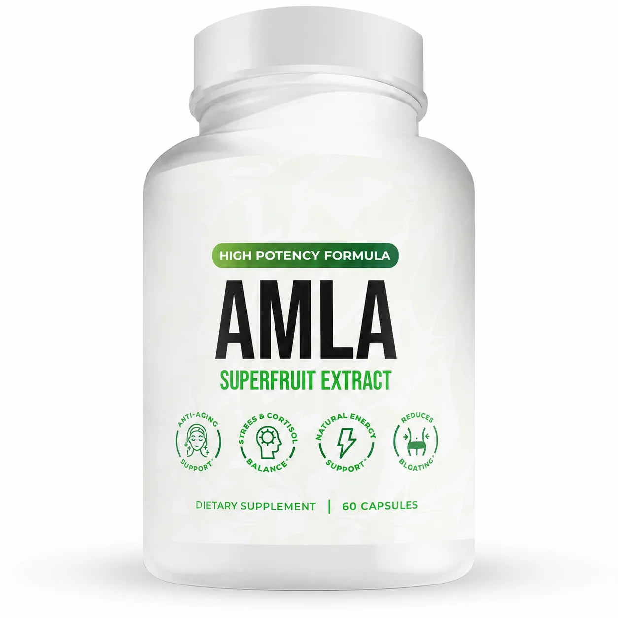Amla Fruit Extract 1000mg Capsules Superfruit Supplement Energy Support 60 Capsules 30 Servings Vegan Non-GMO Gluten Free