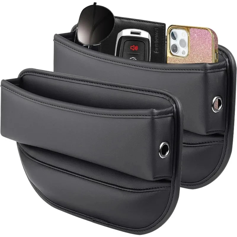 1 pair Universal Car Seat Gap Organizer Auto Console Side Pocket Seat Crevice Storage Box Interior Accessory