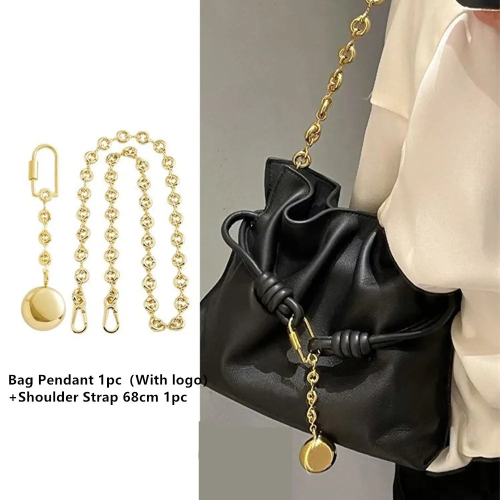 New Women Replaceable Alloy Bag Chain Strap Detachable Purse Handbag Bag Straps Resin Crossbody DlY Shoulder Bag Accessories