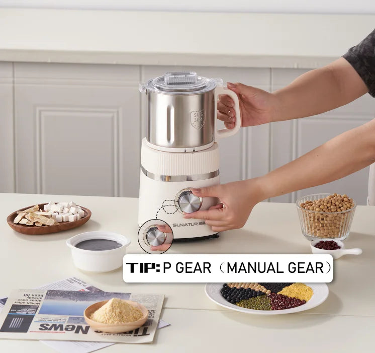 SUNATUR 500W Home Use Food Processor Multifunctional Kitchen Grinder for Coffee Spices Baby Food with Large Capacity