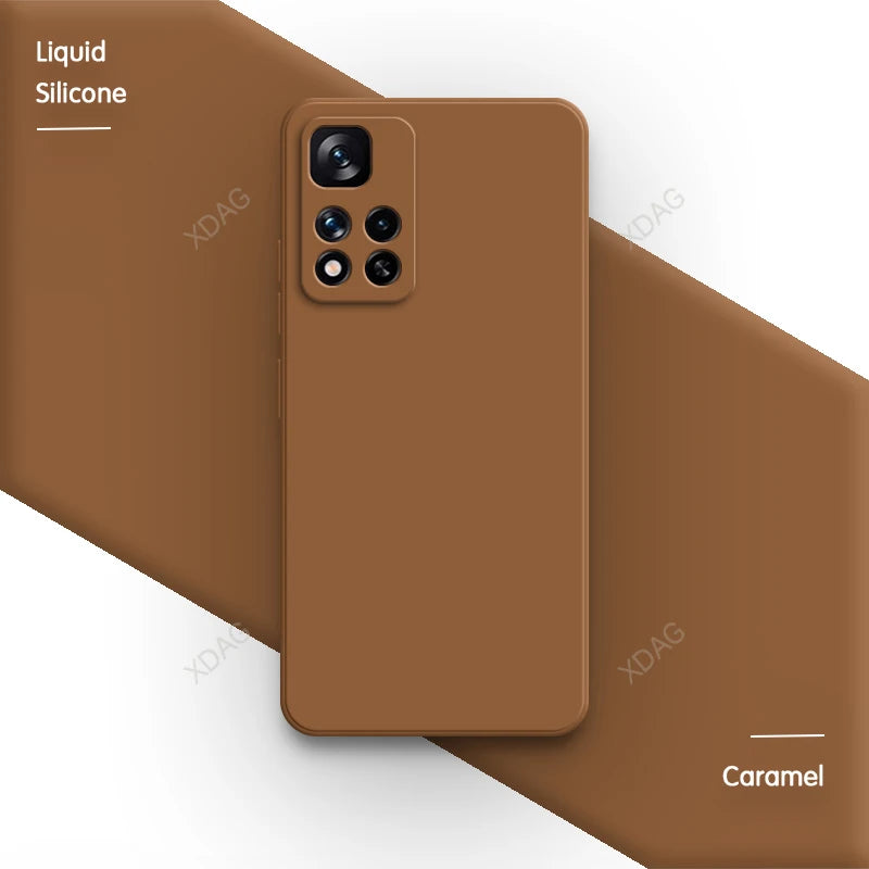 Funda Liquid Silicone Phone Case for Xiaomi Redmi Note11 Note 11 11E 11T Pro Plus 11Pro 11TPro Pro+ 11S 11SE 5G Soft Plain Cover