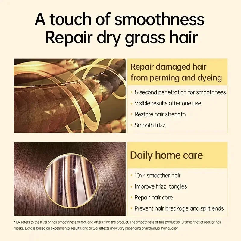 Magical Keratin Hair Mask 5 Seconds Repair Damaged Frizzy Hair Soft Smooth Shiny Nutrition Deep Moisturize Nourishing Hair Care